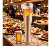Dispensador de Cerveza Torre de Cerveza y Bebidas Big Chill con Luz LED de 3 Litros, Torre de Cerveza para Pub en Casa con Enfriador de Hielo Extraíble, Torre de Mimosas(1.5 L)