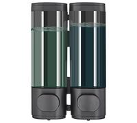 Dispensador de champú y acondicionador, dispensador de ducha modunful de 2 cámaras, dispensador de champú sin taladro, para ducha, montado en la pared, dispensador de champú y acondicionador para baño