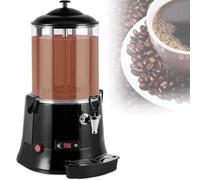 Dispensador de chocolate caliente multifuncional, máquina eléctrica para bebidas con función de agitación, temperatura ajustable de 30 a 90 °C, ideal para chocolate, café, leche y té Black-10L