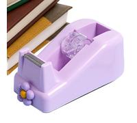 Dispensador de cinta adhesiva de oficina | Base decoración flor antideslizante - Cortador de cinta de escritorio para embalaje, para envíos, paquetes, transporte, escuela, hogar, álbumes de recortes