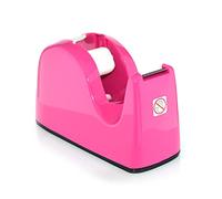 Dispensador de Cinta Adhesiva de Sobremesa -MEDIANO - REF.0517-R - muy Pesado, Alta Calidad y Apto para 33 y 66 mts. by Office Box (Fucsia)