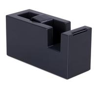 Dispensador de Cinta Adhesiva, Porta Cintas, Porta Celo, Dispensador de Mesa Antideslizante Manejo Sencillo Corte Limpio Soporte Estable y Diseño Compacto para Escuela Hogar y Oficina, Negro