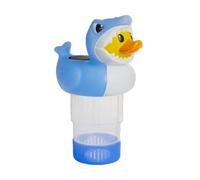 Dispensador de cloro flotante, flotador de tabletas de cloro, soporte flotante para tableta, dispensador de luz automática por la noche para piscina, dispensador de filtro de clorador solar de gran
