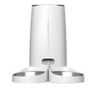Dispensador de Comida Automático para Mascotas Rojeco 4L Doble Plato