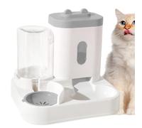 Dispensador de comida para gatos - Dispensador automático de comida para perros 2 en 1, dispensador de agua, organizador de gran capacidad | Solución de alimentación automática para perros pequeños y