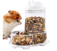 Dispensador de comida para hámster - Accesorios de alimentación y bebida para animales pequeños, alimentador de gran capacidad con portabotellas para alimentos y golosinas Conejos Educación