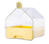 Dispensador de comida para jaula de pájaros,bañera antifugas para loros en jaula | Bañera Alimentador de ducha portátil para periquito Calopsitte Loro Lovebird Diamond Mandarin