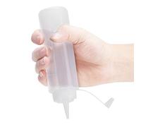 Dispensador de condimentos, 10 piezas de botellas de 240 ml de condimento de condimento Salsa Multifuncional crema de plástico Vinagre Vinagre Botella dispensadora para mostaza, (Blanco)