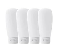 Dispensador de cosméticos recargable: recipientes de viaje portátiles, botellas vacías de viaje, recipientes de viaje de 100 ml para champú | 4 recipientes de viaje para acondicionador, champú, crema