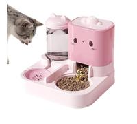 Dispensador de croquetas gato automático 2 en 1 - Alimentador con cuenco de agua 2,2 L + 1,5 L, dispensador de agua para gatitos, perros de pequeño tamaño, alimentación continua