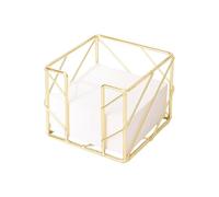 Dispensador de cubos decorativos para notas adhesivas con patrón de corte moderno para almacenamiento de artículos de papelería y decoración de escritorio, organizadores de notas adhesivas