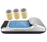 Dispensador de Cubrezapatos Desechables con Pedal y 3 Rollos de PelíCula. MáQuina AutomáTica PortáTil para Fabricar Cubrezapatos(3-silver)