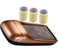 Dispensador de Cubrezapatos Desechables con Pedal y 3 Rollos de PelíCula. MáQuina AutomáTica PortáTil para Fabricar Cubrezapatos(6-Brown Gold)