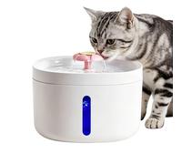 Dispensador de cuencos de agua para perros - Silicona ABS de calidad alimentaria 19x19x11,6 cm | Dispensador de fuente de agua para mascotas silencioso y automático de 2,6 l para gatos, perros y anima