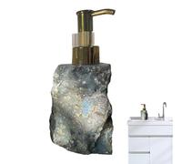 Dispensador de de cuarzo - Dispensador de jabón de piedra | Juego de dispensador de jabón y crema de manos, dispensador de gel de ducha | Dispensadores de ducha de encimera de baño | Botellas