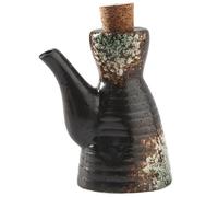 Dispensador de de soja de 160 ml Dispensador de aceite de cerámica con boquilla y tope de madera recipiente de de soya japonesa para cocción de cocina en el hogar