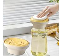 Dispensador de detergente ABS a prueba de fugas para lavandería y lavavajillas, compacto de 6 x 2 pulgadas, dentro de la herramienta de cocina y lavandería que ahorra espacio (blanco)