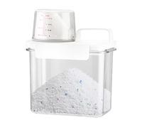 Dispensador de detergente, botella a prueba de humedad con vaso medidor, recipiente potenciador de aroma para lavandería, organizador para cereales de arroz, almacenamiento de cocina, diseño Easy Pour