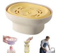 Dispensador de detergente compacto a prueba de fugas para lavandería y lavavajillas, diseñado para una dispensación eficiente y minimizar los residuos en la limpieza del hogar (blanco)