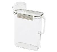 Dispensador de detergente líquido para la lavandería, contenedor de polvo de lavandería con tapa, organizador de detergente de plástico de gran capacidad para el cuarto de lavado,
