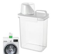 Dispensador de detergente líquido para ropa, recipiente para perfume, botella de detergente para ropa a prueba de humedad con vaso medidor para decoración de lavandería, organización de arroz, ceras