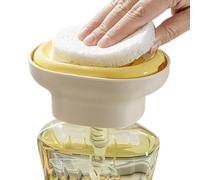Dispensador de detergente para cocina - Dispensador de jabón de cocina con bandeja de esponja y compartimento de drenaje rápido, práctica solución de enjuague para apartamentos y dormitorios con paño