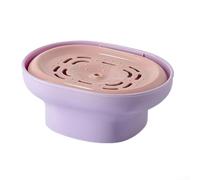 Dispensador de detergente para lavandería, ABS a prueba de fugas, para almacenamiento de jabón líquido, detergente en polvo, 6 x 2.5 pulgadas (morado)