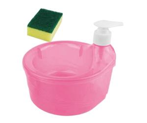 Dispensador de detergentes - Soporte líquido de 17 pulgadas | Bomba manual de PE - Contenedor de jabón ecológico de 1000 ml con capacidad para cepillos de limpieza de cocinas, esponjas y paños fáciles