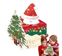 Dispensador de dinero navideño, hucha navideña para efectivo | Caja de extracción de dinero navideña con tarjeta de extracción - Caja de almacenamiento de efectivo navideña con bolsas 50X, decoracione