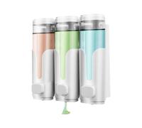 Dispensador De Ducha De Baño - Botella De Jabón De Cámaras, Bomba De Recarga Montada En Adhesivo, Organizador De Pared De Pequeño Sobreespacio, Diseño Fácil De Usar | Método De Higiene