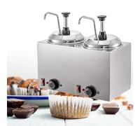 Dispensador de dulce y queso con máquina calentadora, 650 W con bomba para dulce caliente, queso y caramelo, cabezal cuadrado único, 220 V