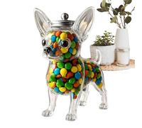 Dispensador de dulces en forma de perro | Para comida seca y dulces, recipiente de almacenamiento transparente para sala de estar, escritorio, , dormitorio, comedor, cocina