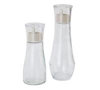 Dispensador de Enjuague Bucal para Baño, 150 Ml y 260 Ml de Dispensador de Enjuague Bucal de Vidrio Recipiente de Enjuague Bucal Recargado para Encimera, Diseño Integrado con Tapa