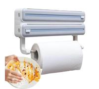Dispensador de envoltura recargable, Dispensador de película adhesiva | Organización de almacenamiento de papel de aluminio para cocina de montaje en pared - Cortador de película adhesiva para aliment