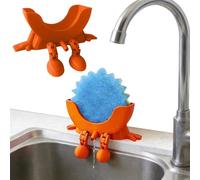 Dispensador de Esponja Colgante con Drenaje - Mantén tu Esponja Seca y Sonriente, Soporte para Esponjas con Diseño 3D para Fregadero y Baño, con Patas Colgantes y Forma Divertida para Cocina