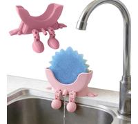 Dispensador de Esponja Colgante con Drenaje - Mantén tu Esponja Seca y Sonriente, Soporte para Esponjas con Diseño 3D para Fregadero y Baño, con Patas Colgantes y Forma Divertida para Cocina