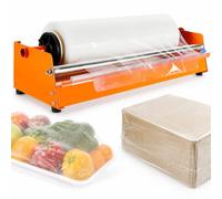 Dispensador De Film Estirable De Sobremesa, Dispensador De Film Estirable Con Cortador Para Rollos De Hasta 50 Cm Y Núcleos De 7,6 Cm Para Bandejas De Alimentos, Paquetes Y Almacenamiento