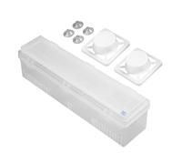 Dispensador de film plastico de 44,5 x 12 x 15 cm, con cortador deslizante, reutilizable, película higiénica de polietileno, para uso doméstico, cafetería, hotel y restaurante