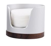 Dispensador de filtro de café, soporte portátil para filtro de café, filtro de papel de pantalla - Recipiente portátil con tapa, recipiente de madera a prueba de polvo en estilo vintage casa
