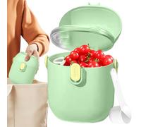 Dispensador De Fórmula Portátil,Dispensador para Harina de Arroz con Cuchara - Almacenamiento Antipolvo Para Viajes En Coche Familias Avión Tren Exteriores Mamás Trabajadoras