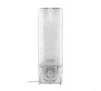 Dispensador de gel de ducha montado en la pared 450ml sin perforación, ventosa bomba de jabón líquido para champú acondicionador - Diseño gris claro (transparente)