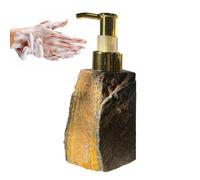 Dispensador de gel de ducha, rellenable para detergente corporal, dispensador de loción con forma de prensado, piedra de natural, botella de champú de viaje, dispensador de jabón con bomba