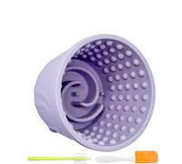 Dispensador de golosinas para perros, 1 paquete, morado, tamaño M, comedero lento para aliviar la ansiedad, cuenco antideslizante para perros de raza pequeña, mediana y grande, silicona sin BPA
