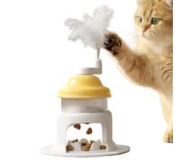 Dispensador de golosinas para perros, dispensador de comida interactivo, juguete dispensador de aperitivos en forma de cepillo con caña de pescar para gatos, entretenimiento interior y estimulación