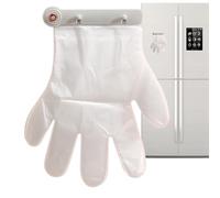 Dispensador de guantes con fijación a la pared, ganchos colgantes para mitones de baño, organizador multifunción para mitones de montaje en pared, incluye 100 guantes para hogar y restaurante