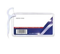 Dispensador de hilo dental portátil, estuche para púas de hilo dental de viaje, expulsión automática de un solo toque con cubierta transparente, funda compacta que puede contener de 15 a 16 hilos