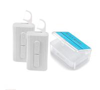 Dispensador de hilo dental portátil Holy rose con palillos de dientes para adultos, 80 unidades, estuche de hilo dental portátil perfecto para el hogar, limpieza de dientes de viaje, herramienta para