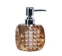 Dispensador de jabón acrílico de Alta Gama de 7.4 oz con Transparencia cristalina, Cabezal de Bomba Chapado en Oro galvanizado, dispensador de jabón de encimera Gastador de Bombas(Bruin)