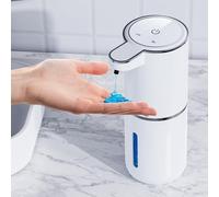 Dispensador de jabón automático, 380 ml, dispensador de jabón automático sin contacto, recargable por USB con sensor de movimiento por infrarrojos para baño, cocina, oficina