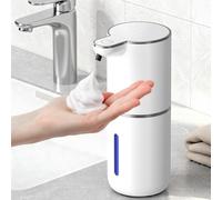 Dispensador de jabón automático, 380ml, eléctrico, de montaje en pared, sin contacto, con sensor, recargable por USB, impermeable IPX5, dispensador de jabón con espuma para baño y cocina